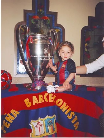 Juan Carrion y su familia Barcelonista