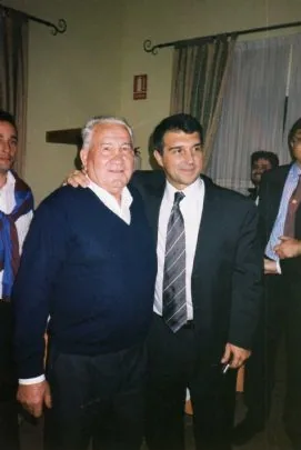 Celestino Cánovas Romero con Joan Laporta
