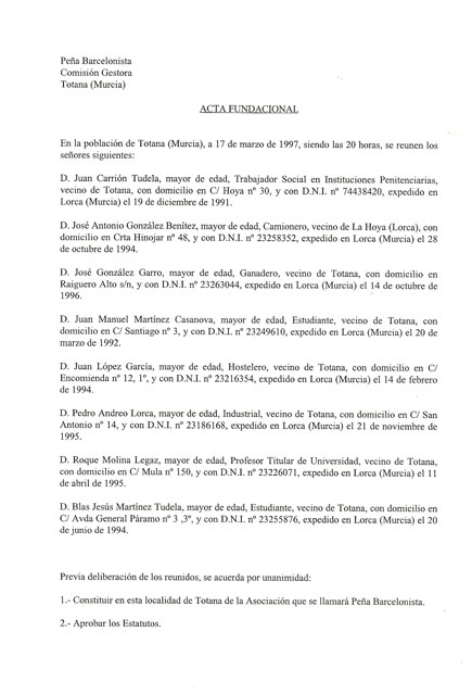 Acta fundacional PBT