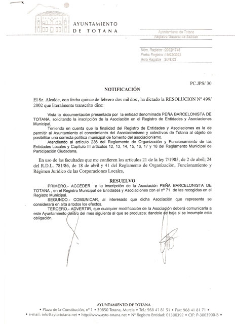 Actualización Registro