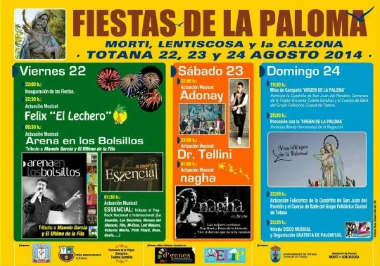 LA PB TOTANA COLABORA UN AÑO MÁS EN LA ORGANIZACIÓN DE LAS FIESTAS DE LA PALOMA