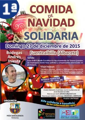 LA PEÑA BARCELONISTA DE TOTANA ORGANIZA LA I COMIDA DE NAVIDAD SOLIDARIA