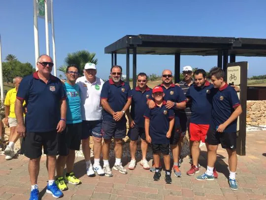 LA PEÑA BARCELONISTA DE TOTANA PARTICIPA EN EL TORNEO DE FUTGOLF QUE ORGANIZA JUAN MANUEL ASENSI