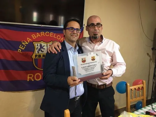 LA PEÑA BARCELONISTA DE TOTANA ESTUVO PRESENTE EN EL VII ANIVERSARIO DE LA PB ROLDÁN