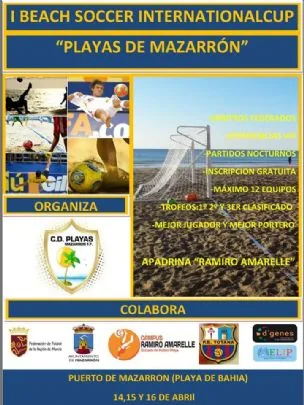 LA PB TOTANA COLABORA EN LA ORGANIZACIÓN DEL I BEACH SOCCER INTERNATIONALCUP PLAYAS DE MAZARRÓN