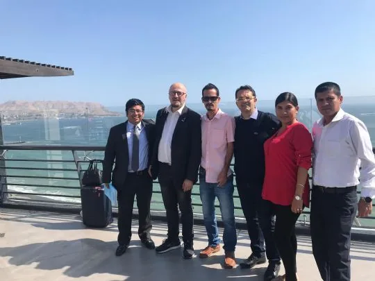 LA FEDERACIÓN DE PEÑAS DEL FCB DE LA REGIÓN DE MURCIA Y LA PEÑA BARCELONISTA DE TOTANA A TRAVÉS DE SU PRESIDENTE, VISITAN LA PEÑA BARCELONISTA DE LIMA