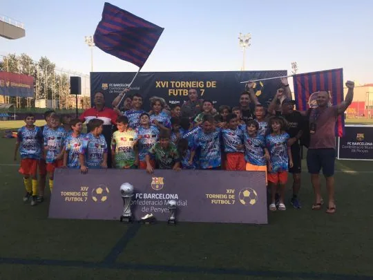 LA PEÑA BARCELONISTA DE TOTANA CAMPEON DEL TORNEO DE FUTBOL 7 ORGANIZADO POR LA CONFEDERACION MUNDIAL DE PEÑAS DEL FCB