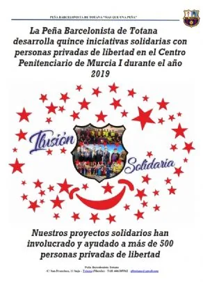 LA PEÑA BARCELONISTA DE TOTANA DESARROLLA 15 INICIATIVAS SOLIDARIAS EN EL CENTRO PENITENCIARIO DE MURCIA 1 EN EL AÑO 2019 — imagen 2