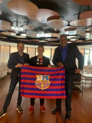 La Peña Barcelonista de Totana participa en la recepción al equipo de baloncesto del FCB.