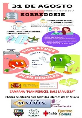 La Peña Barcelonista de Totana colabora en la jornada de concienciación Día internacional de la Sobredosis celebrada en el centro penitenciario de Murcia I