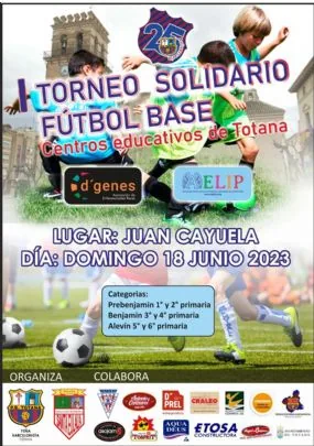 LA PB TOTANA ORGANIZA EL PRIMER TORNEO SOLIDARIO DE FÚTBOL BASE