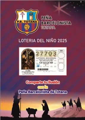 La Peña Barcelonista de Totana reparte ilusión a través de la lotería de Navidad y del Niño