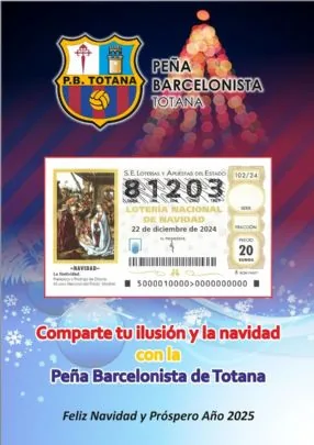 La Peña Barcelonista de Totana reparte ilusión a través de la lotería de Navidad y del Niño — imagen 2
