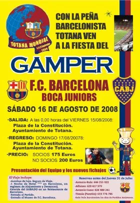 CARTEL DEL VIAJE PARA PRESENCIAR EL JOAN GAMPER 2008